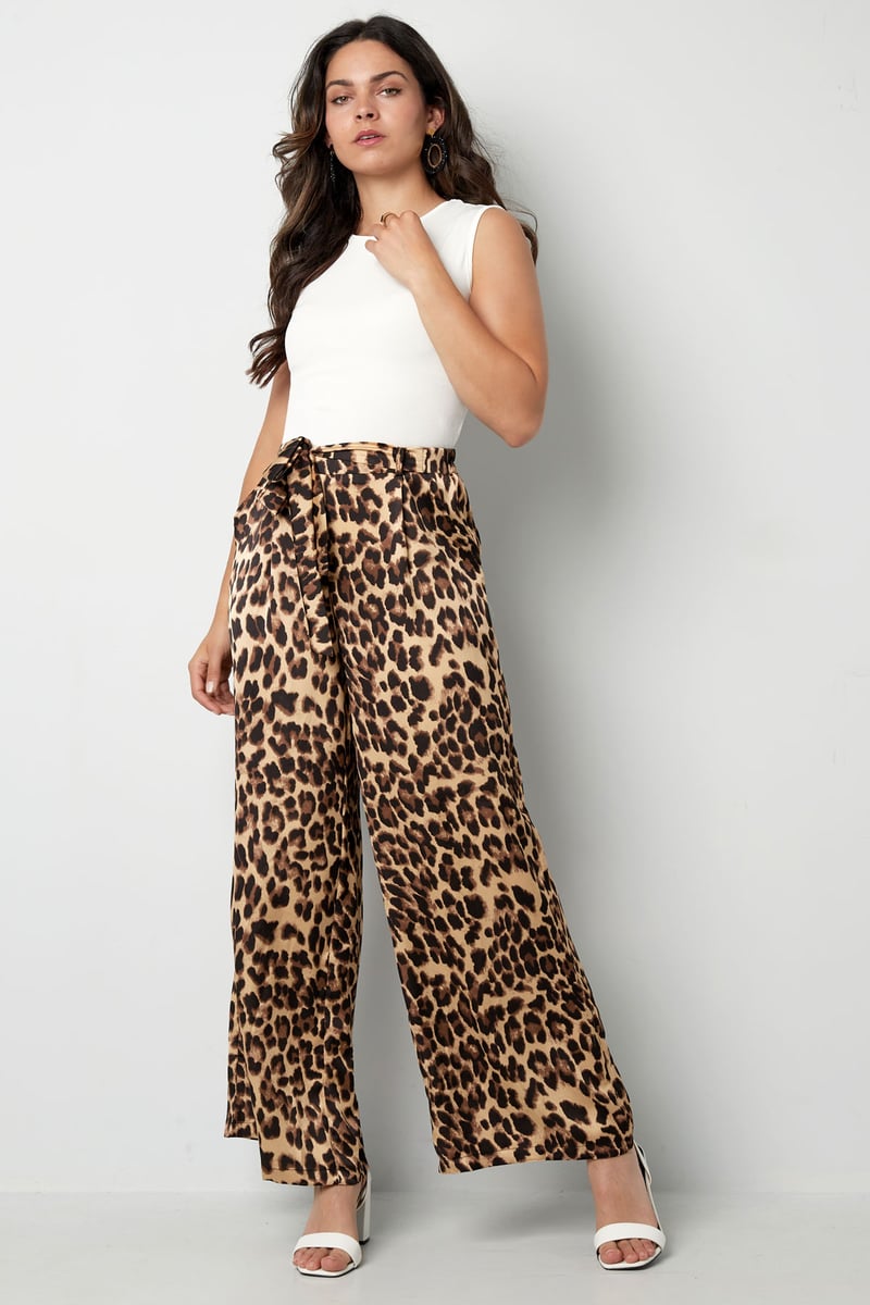 Wide trousers leopard print - SevanaMode