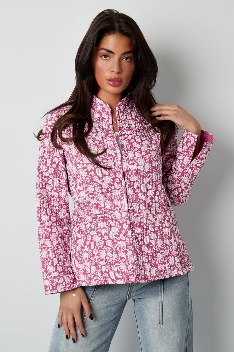 Pink print jacket - SevanaMode