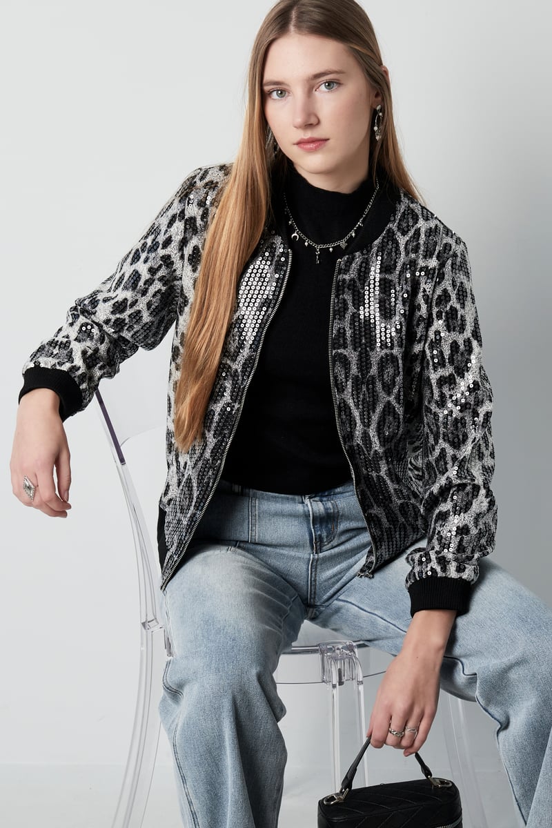 Glitter panther jacket - SevanaMode