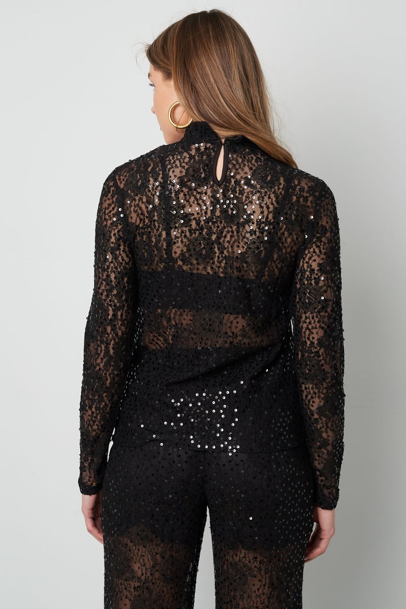 Lace top with glitter - SevanaMode