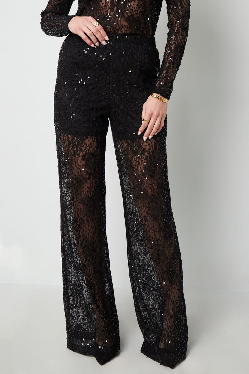Lace pants with glitter - SevanaMode