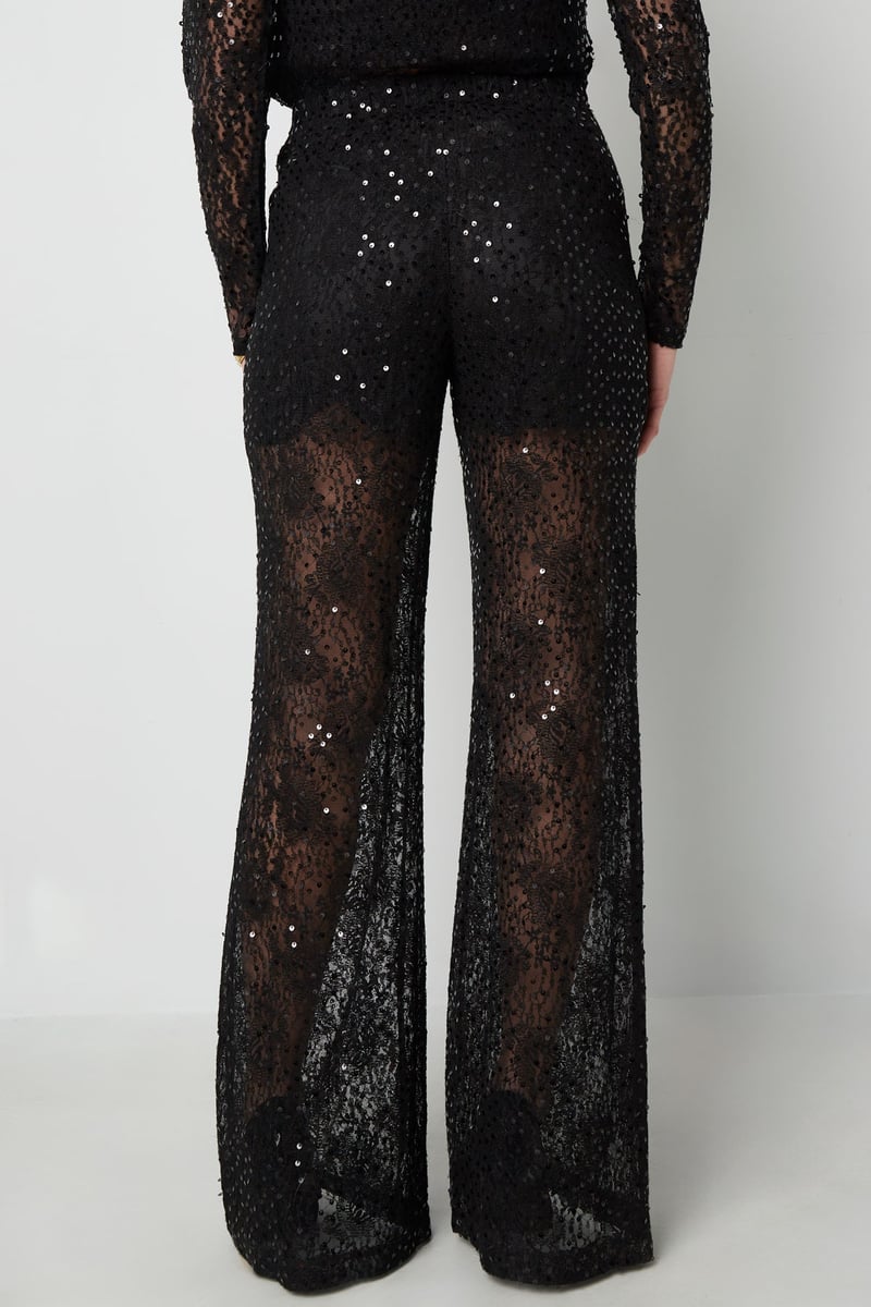 Lace pants with glitter - SevanaMode
