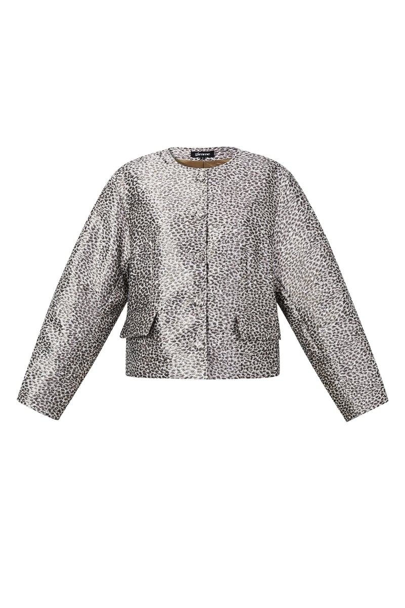 Jacquard Balloon Sleeve Jacket - SevanaMode