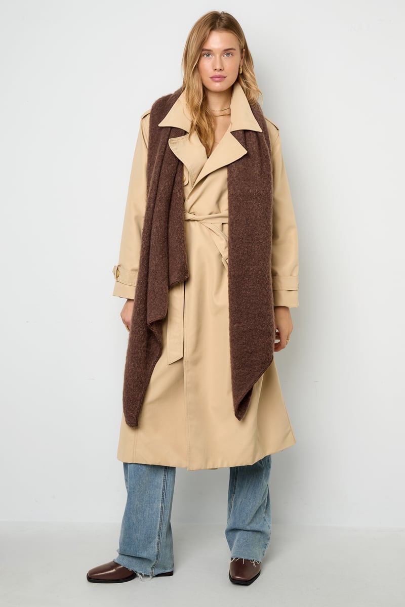 Soft winter scarf coral Polyester - SevanaMode