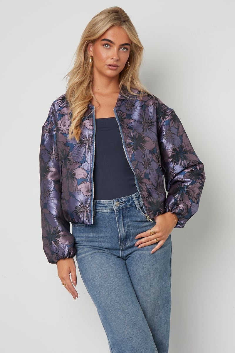 Jacquard Jacket Flower - SevanaMode