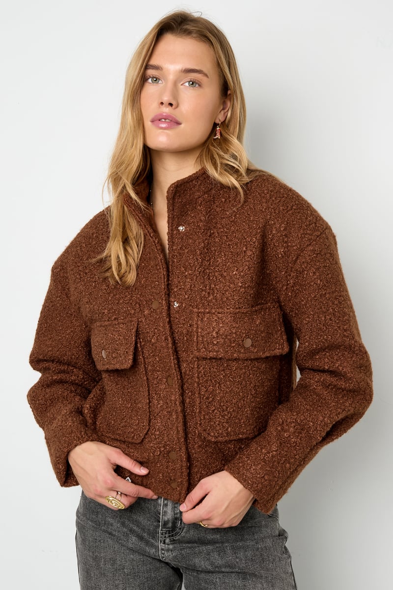 Boucle bomber jacket - SevanaMode