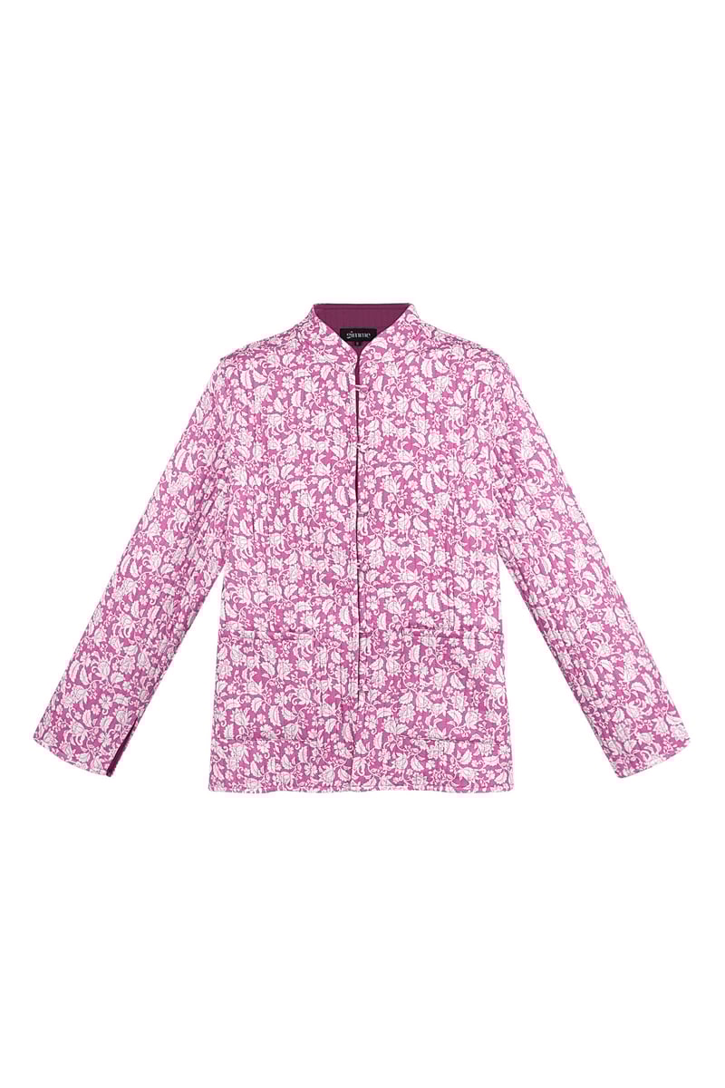 Pink print jacket - SevanaMode