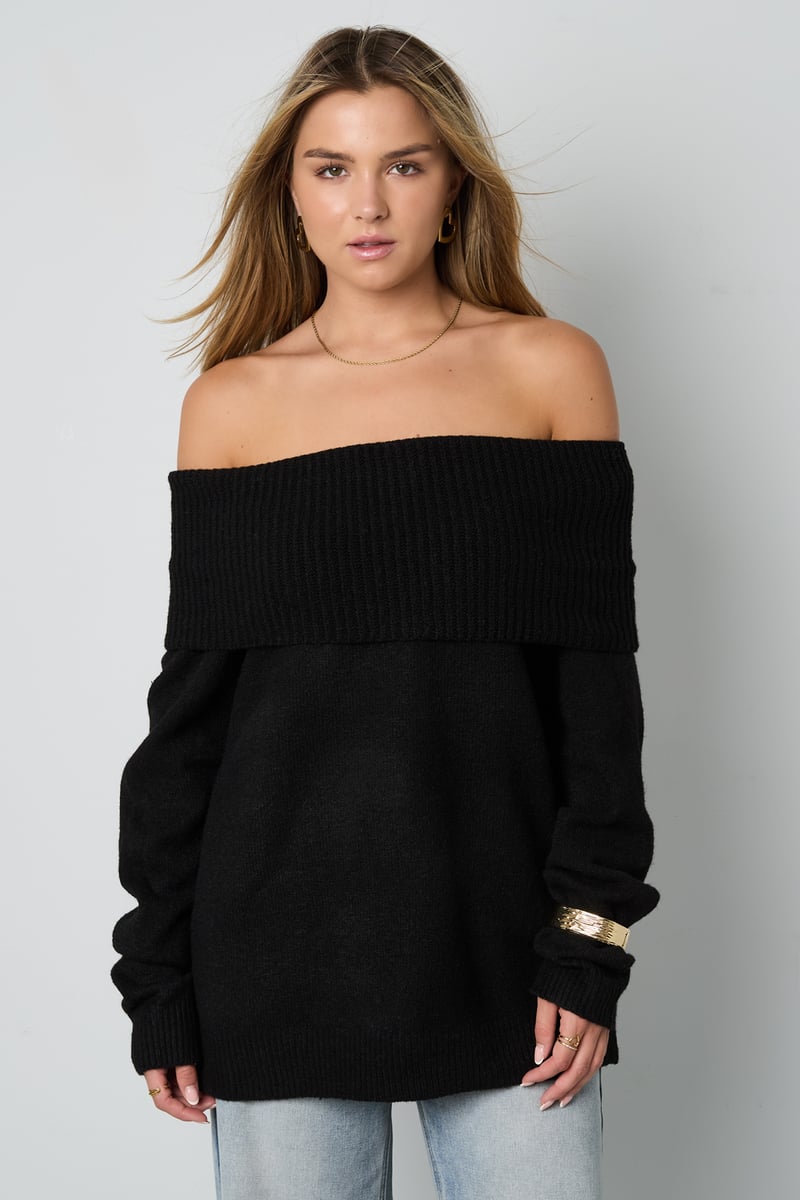 Off the shoulder basic sweater - SevanaMode