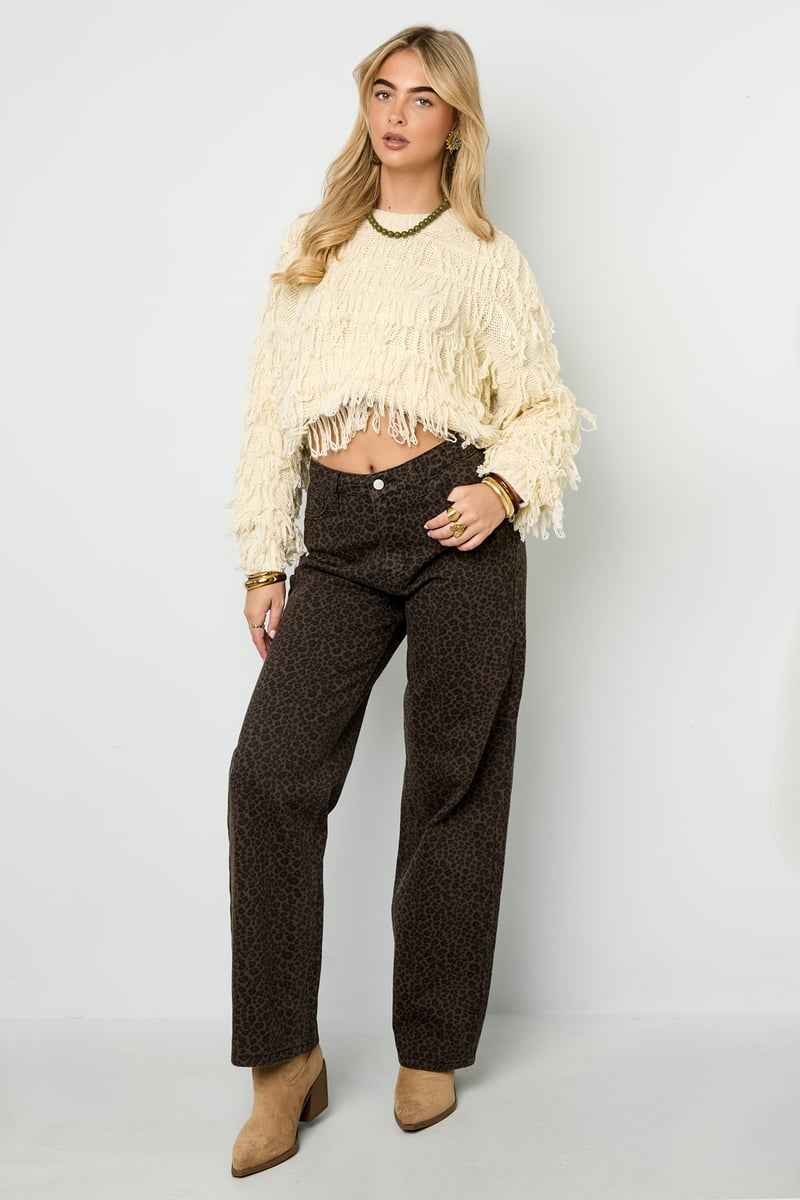 Fringe Knit - Stijlvolle Gebreide Sjaal met Franjes