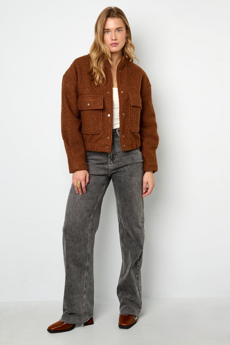 Boucle bomber jacket - SevanaMode
