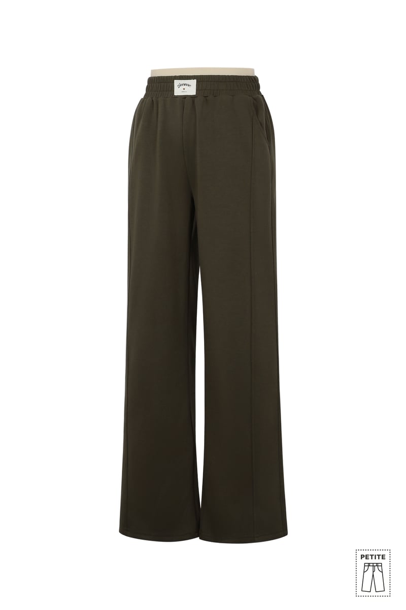 Polyester fiber (polyester) Straight pants Solid color Sporty All Fit  Clothes - SevanaMode