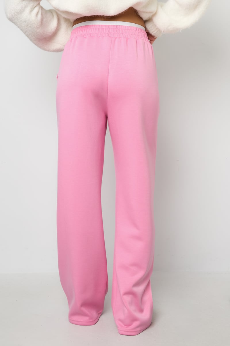 Polyester fiber (polyester) Straight pants Solid color Sporty All Fit  Clothes - SevanaMode