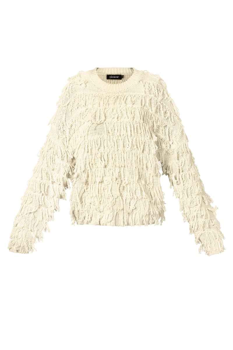 Fringe Knit - Stijlvolle Gebreide Sjaal met Franjes